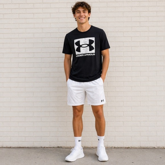 Under Armour Other - Under Armour Graphic Logo Tee Black Athleisure Streetwear Gym Y2K Sport SZ S